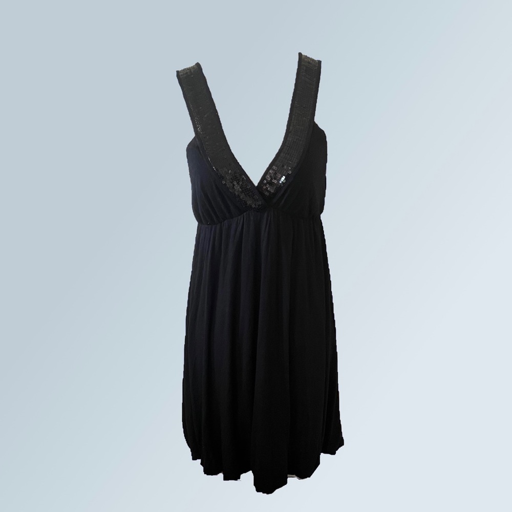 Forever 21 - Sequined-Strap Puff Hemmed Dress - Medium - EUC